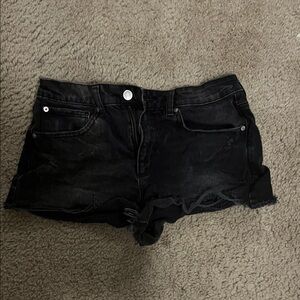 Black Denim Women's Shorts